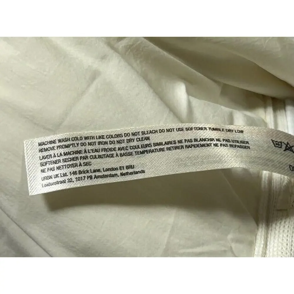 Free‎ People X Hatch Maternity Printed Puffer Jacket Chevron Ivory Size M NWT